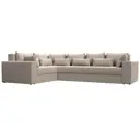 Диван Лига Диванов Майами 114847L 330x96x230 см рогожка цвет бежевый