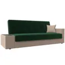 Диван Лига Диванов Лига-020 118479L 224x90x84 см велюр цвет бежевый/зеленый