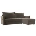 Диван Лига Диванов Лига-004 118432 226x85x140 см велюр цвет коричневый