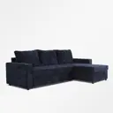 Диван-кровать Salah Joli Угловой 235x90x70 см шенилл цвет темно синий Joli20