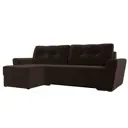 Диван Лига Диванов Амстердам 28224L 248x92x152 см вельвет цвет коричневый