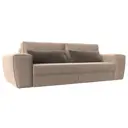 Диван Лига Диванов Лига-008 118557 272x94x107 см велюр цвет бежевый/коричневый