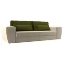 Диван Лига Диванов Лига-008 118591 272x94x107 см вельвет цвет бежевый/зеленый