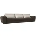 Диван Лига Диванов Лига-008 119094 372x94x107 см рогожка цвет бежевый/коричневый