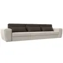 Диван Лига Диванов Лига-008 119088 372x94x107 см рогожка цвет бежевый/коричневый