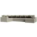 Диван Лига Диванов Майами 114816 405x90x230 см рогожка цвет бежевый