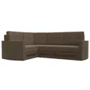 Диван Лига Диванов Белла 117653L 233x90x169 см рогожка цвет коричневый