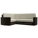 Диван Лига Диванов Белла 117661L 233x90x169 см рогожка цвет бежевый/коричневый