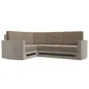 Диван Лига Диванов Белла 117662L 233x90x169 см рогожка цвет бежевый/коричневый