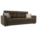 Диван Лига Диванов Ливерпуль Лайт 117202 224x87x80 см рогожка цвет коричневый