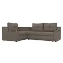 Диван Лига Диванов Тесей 107652L 254x74x184 см рогожка цвет коричневый