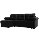 Диван Лига Диванов Леон 27956L 240x90x150 см искусственная кожа цвет черный