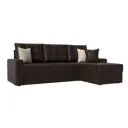 Диван Лига Диванов Ливерпуль 29091 232x73x153 см искусственная кожа цвет коричневый