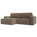 Диван Лига Диванов Прага 116786L 256x88x170 см рогожка цвет коричневый