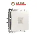 Розетка телефонная Werkel a040903 RJ11 цвет перламутровый рифленый
