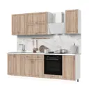 Кухонный гарнитур Стендмебель Юлия без столешницы 240x217x60 см ЛДСП цвет дуб сонома