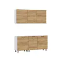Кухонный гарнитур Sv-мебель Страйк без столешницы 170x213x49 см ЛДСП цвет дуб золотый