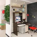 Стол компьютерный Атлант Интел 15 100x143x60 см ЛДСП цвет коричневый