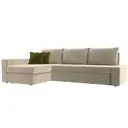 Диван Лига Диванов Версаль 105810L 233x73x152 см вельвет цвет бежевый