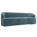 Диван Лига Диванов Лига-027 119517 257x82x97 см велюр цвет бирюзовый