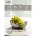 Миска Lucky Прозрачный с золотой каймой 17 см круг стекло цвет серый G000125