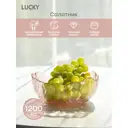 Салатник Lucky Прозрачный с золотой каймой 20x11x20 см стекло цвет розовый