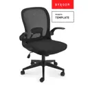 Кресло Byroom Template 45x48x59 см сетка цвет черный