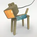 Настольная лампа Бруталити Arthur dog блестки 26 Sobakalampa-gsun-121022-0214 цвет коричневый