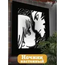 Панно настенное с подсветкой светодиодное Бруталити Arthur panno аниме howl's moving castle - 68 холодный белый (голубой) свет цвет черный