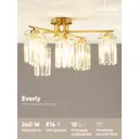 Люстра потолочная Moderli Everly V10751-6c 6 ламп 15 м² цвет золотой