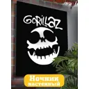 Панно настенное с подсветкой светодиодное Бруталити Arthur panno gorillaz - 1208 холодный белый (голубой) свет цвет черный