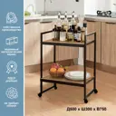 Стол сервировочный Древпром Делано 50x30x75см цвет бежевый