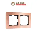 Рамка для розеток и выключателей Werkel Aluminium 2 поста цвет бронза