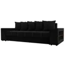 Диван Лига Диванов Дубай 110550R 240x96x109 см вельвет цвет черный