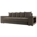 Диван Лига Диванов Дубай 110562R 240x96x109 см велюр цвет коричневый