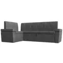 Диван Лига Диванов Деметра 114326L 200x82x120 см рогожка цвет серый