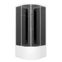 Душевая кабина Domani-Spa Delight Slim 99 high DS01DS99HBT00.MP.P, высокий поддон, черные стенки, тонированное стекло, размер 90x90x218