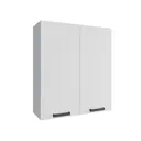 Шкаф кухонный навесной высокий Ройс 80x90x30 см фасад белый МДФ каркас серый ЛДСП Дсв Мебель