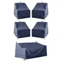 Комплект чехлов для дивана Tplus 1300x700x650/420 мм и кресел 1010x960x950/720 мм 4 шт оксфорд 210 синий