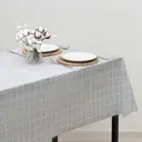 Скатерть на стол Доляна Клетка прямоугольная 106x152 см цвет серый