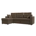 Диван Лига Диванов Камелот 28985L 232x90x155 см рогожка цвет коричневый