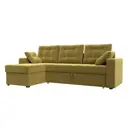 Диван Лига Диванов Камелот 109746L 232x90x155 см вельвет цвет желтый