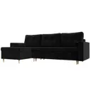 Диван Лига Диванов Белфаст 105783L 225x93x148 см велюр цвет черный