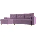 Диван Лига Диванов Белфаст 112247L 225x93x148 см вельвет цвет фиолетовый
