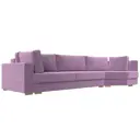 Диван Лига Диванов Лига-026 119179 340x85x139 см вельвет цвет фиолетовый