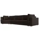 Диван Лига Диванов Лига-026 119186L 340x85x139 см искусственная кожа цвет коричневый