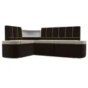 Диван кухонный Лига Диванов Тефида 107518L 205x84x144 см вельвет цвет коричневый