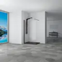 Душевая перегородка RGW Walk In WA-010B 320761, 120x195 профиль чёрный