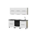 Кухонный гарнитур Furniture Integration Этна Софт Вайт 200x210x60 см ЛДСП цвет белый