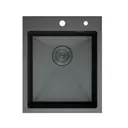 Мойка для кухни врезная с дозатором D&k Кухонная мойка (DKS415006) 50x41 см глубина чаши 50 см нержавеющая сталь 304 (хорошая прочность) цвет графит
